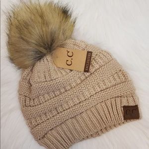 CC Exclusives Confetti Knitted Beanie with Pom Pom